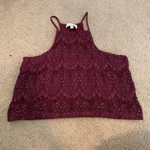 Raspberry Halter Top